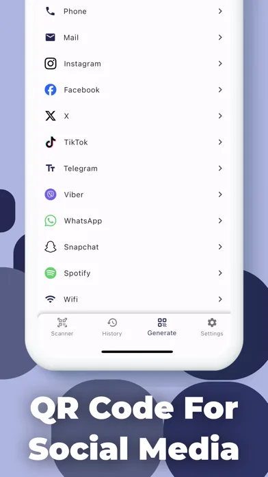 Screenshot illustrating: Generate QR Codes for Social Media